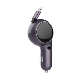 120W Car Charger Fast Charger Convenient Combination Kit Super Fast Car Charger PD30W QC3.0 Dual Power Super Fast Charge With 80CM-31.5in Retractable