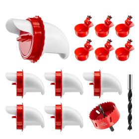 IFurffy Chicken Water Cups And Chicken Feeder Set, Automatic 6pcs Chicken Feeders And 6pcs Chicken Waterer Set For Chicken, Ducks, Birds, Geese, Quail