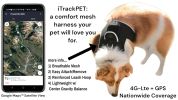 Battery Saver Mini GPRS GSM GPS Collar for Dogs Waterproof Pet Tracker Size:M