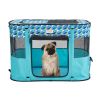 Foldable Pet Playpen, 32'' x 24'' x 22'' Portable Dog Playpen, Crate Kennel for Puppy, Dog, Cat, Waterproof 600D Oxford Cloth, Removable Zipper