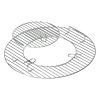 21 Inch Cooking Grate for 21 inch Kettle Grill, Round Replacement Charcoal Grates, Iron Gas Grill Replacement Parts for Outdoor Cooking