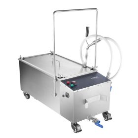 Portable Oil Filtering Unit, 55L Tank, 10 L/min Filtering Speed, Equipped with Casters and Oil Hose, Ideal for Fast Food Venues
