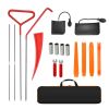 18-piece car emergency kit with window wedge, air wedge bag pump, long distance grabber
