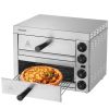 Electric Pizza Oven for Countertops, 12-inch, 1700W, with Temp Control & 0-60 Min Timer, Even Baking Technology & Easy Clean Crumb Tray