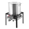 60 Qt Seafood Boiling Kit with Strainer, Outdoor Seafood Boil Pot and Basket, Cooking Set for Crab Crawfish Lobster Boiling