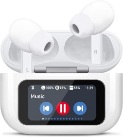 Wireless Earbuds, 5.4 Bluetooth Headphones With Touch Screen Ear Buds, ANC ENC Noise Cancelling Earbuds Headphones With Microphone, Wireless Bluetooth