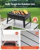 Outdoor 2-Tier Kitchen with Zippered Bag, Portable Folding Cook Table for BBQ, Party and Camping, Brown