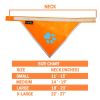 Orange Dog Bandana S Size Hi Visibility Reflective Blaze Orange Bandana for Small Pets Safety Accessories for Walking Camping and Off Leash Exploratio