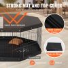 Dog Playpen, 8 Panels Foldable Metal Dog Exercise Pen with Top Cover and Bottom Pad, 24" H Pet Fence Puppy Crate Kennel