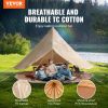 Canvas Bell Tent, 4 Seasons 3 m/9.8ft Yurt Tent, Canvas Tent for Camping with Stove Jack, Breathable Tent Holds up to 4 People