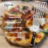 Fish Spatula Stainless Steel Thin Metal Turner Grill Fish Turner Spatula Small Spatula Metal Angled Slotted Turner
