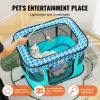 Foldable Pet Playpen, 32'' x 24'' x 22'' Portable Dog Playpen, Crate Kennel for Puppy, Dog, Cat, Waterproof 600D Oxford Cloth, Removable Zipper