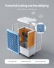 Evaporative Air Cooler, 4129 CFM with 12.7 Gallon Water Tank Swamp Cooler, Portable Cooling Fan with Remote Control, 12H Timer, 4 Ice Boxes