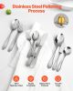 45-Piece Silverware Set, Food-Grade Stainless Steel Flatware Utensils, Mirror Finished Cutlery Set, Dishwasher Safe Eating Tableware for Kitchen Home