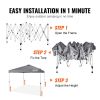 Pop Up Canopy Tent, 10 x 10 ft, 250 D PU Silver Coated Tarp, with Portable Roller Bag and 4 Sandbags