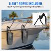 Boat Fenders, 8.6" x 16" Boat Bumpers for Docking, Marine EVA Boat Dock Fender Bumper with Ropes, Cord Locks and Storage Bag, No Inflation Required