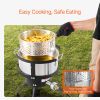 10 Qt Fish and Wing Fryer, Aluminum Propane Fish Fryer Kit, Outdoor Deep Fryer Seafood Pot with Thermometer, Strainer Basket, and 54