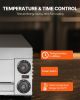 Electric Pizza Oven for Countertops, 12-inch, 1500W, with Temp Control & 0-60 Min Timer, Even Baking Technology & Easy Clean Crumb Tray