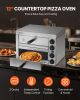Electric Pizza Oven for Countertops, 12-inch, 1700W, with Temp Control & 0-60 Min Timer, Even Baking Technology & Easy Clean Crumb Tray