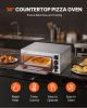 Commercial Pizza Oven Countertop, 14-Inch Single Deck Layer, Stainless Steel Electric Pizza Oven with Stone and Handle