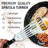 Fish Spatula Stainless Steel Thin Metal Turner Grill Fish Turner Spatula Small Spatula Metal Angled Slotted Turner