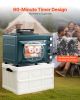 Outdoor Oven, 2-in-1 Portable Gas Camping Stove Oven Combo, Adjustable Fire, 60-Minute Timer, Windproof, with Grill Shelf and Roasting Tray