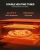 Electric Pizza Oven for Countertops, 12-inch, 1500W, with Temp Control & 0-60 Min Timer, Even Baking Technology & Easy Clean Crumb Tray
