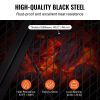 X-Marks Fire Pit Grill Grate, Foldable Round Cooking Grate, Heavy Duty Steel Campfire BBQ Grill Grid with Handle and Support X Wire