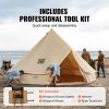 Canvas Bell Tent, 4 Seasons 6 m/19.68 ft Yurt Tent, Canvas Tent for Camping with Stove Jack, Breathable Tent Holds up to 10 People