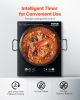 Portable Induction Cooktop, 1800W Electric Induction Burner with 9 Temperature Settings, Countertop Induction Hot Plate with 3H Timer, Child Lock