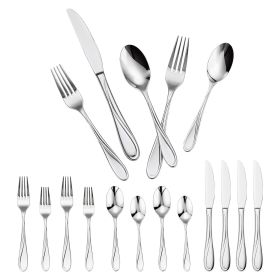 30-Piece Silverware Set, Food-Grade Stainless Steel Flatware Utensils, Mirror Finished Cutlery Set, Dishwasher Safe Eating Tableware for Kitchen Home