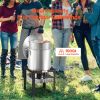 100 Qt Seafood Boiling Kit with Strainer, Outdoor Seafood Boil Pot and Basket, Cooking Set for Crab Crawfish Lobster Boiling