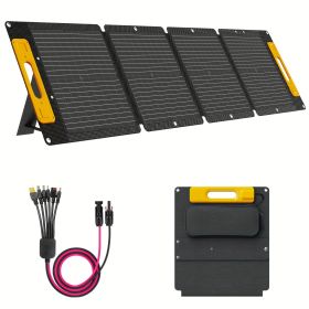 100W Portable Foldable Solar Charging Panel - High Efficiency With USB-C PD3.0, USB-A QC3.0 And DC 20V Output, Lightweight And Compact Design For Camp