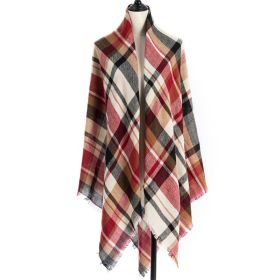 Women's Cashmere-like Plus-sized Double-sided Qicaigei Scarf Shawl (Option: A8-140X140CM)