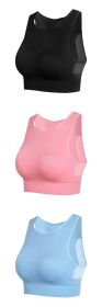 No Underwire Mesh Beauty Back Double-decker Sports Bra (Option: SUIT A-M)