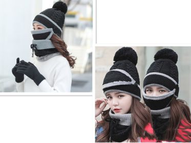 Plus velvet thick bib mask (Option: Set)