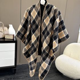 Affordable Luxury Fashion Wind Outdoor Autumn And Winter Scarf (Option: Plaid Yellow-130X190CM)