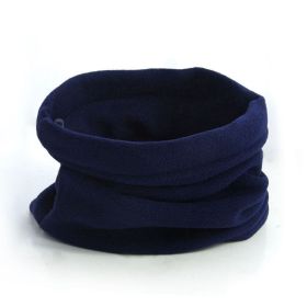 Warm wool scarf scarf (Color: Navy blue)
