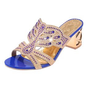 Ladies fashion sandals (Option: Blue-37)