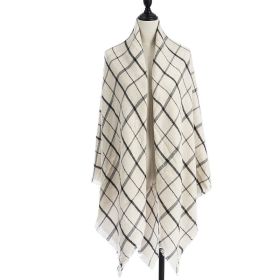 Women's Cashmere-like Plus-sized Double-sided Qicaigei Scarf Shawl (Option: C3-140X140CM)