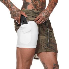 Pocket Compression Shorts (Option: Army Green-XXXL)