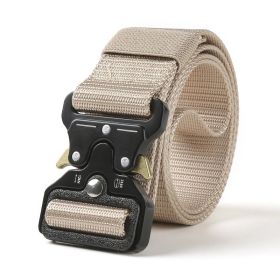 Multifunctional military training outdoor belt (Option: Beige 125cm)