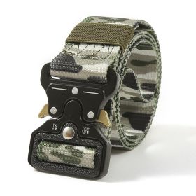 Multifunctional military training outdoor belt (Option: Green camouflage125cm)