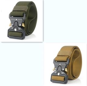 Multifunctional military training outdoor belt (Option: Khaki Army Green Set 125cm)