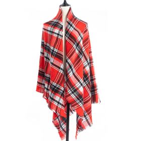 Women's Cashmere-like Plus-sized Double-sided Qicaigei Scarf Shawl (Option: A2-140X140CM)