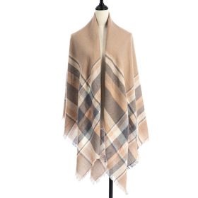 Women's Cashmere-like Plus-sized Double-sided Qicaigei Scarf Shawl (Option: B4-140X140CM)