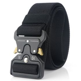 Multifunctional military training outdoor belt (Option: Black 125cm)