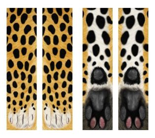 3D Animal Paw Socks Cute Cat Claws Socks Unisex Long Socks (Option: Cheetah)