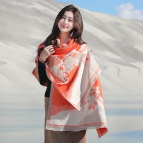 Retro High Sense Artificial Cashmere Scarf (Option: Diamond Horse Pink-No Specifications)
