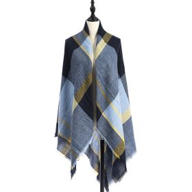 Women's Cashmere-like Plus-sized Double-sided Qicaigei Scarf Shawl (Option: C6-140X140CM)